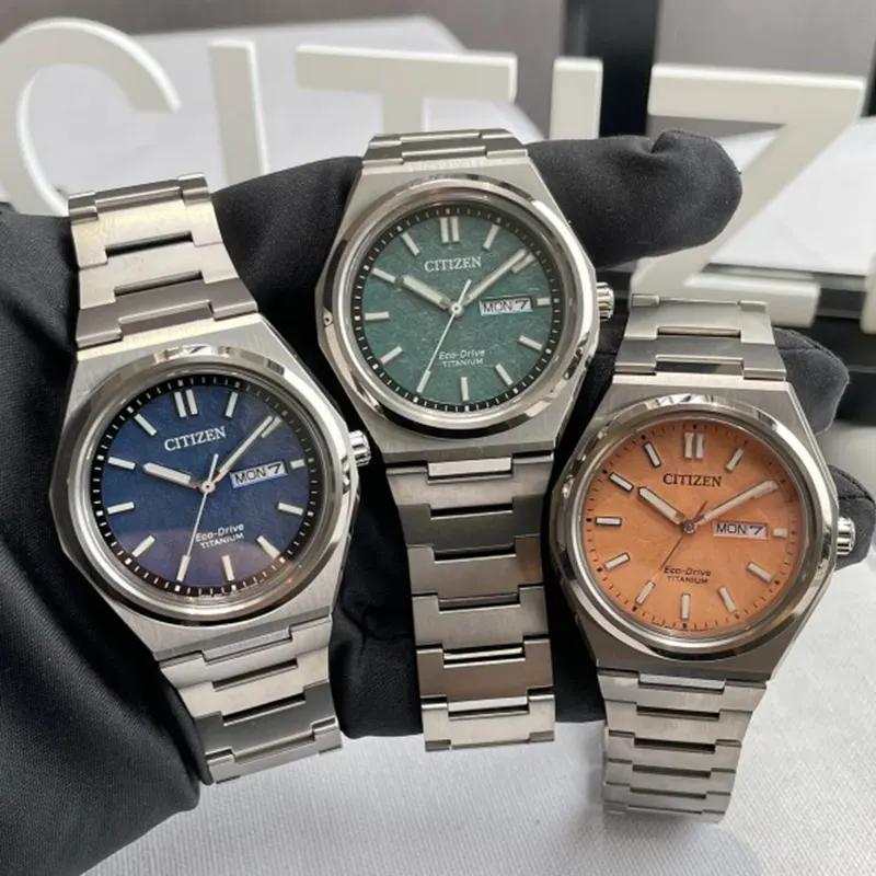 Citizen Zenshin Eco-Drive Super Titanium™ Green Dial  Men’s Watch- AW0130-85X